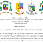encabezado del pronunciamiento de los obispos del Perú